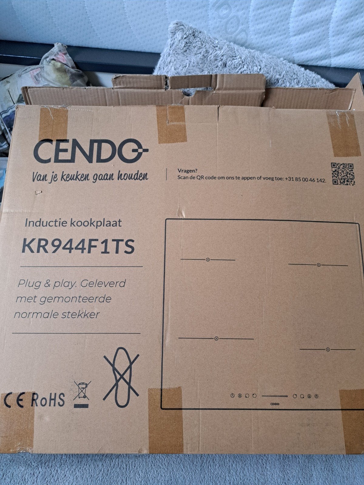 Cendo kookplaat 1fase, Witgoed en Apparatuur, Kookplaten, Zo goed als nieuw, Vrijstaand, Inductie, 4 kookzones, Ophalen