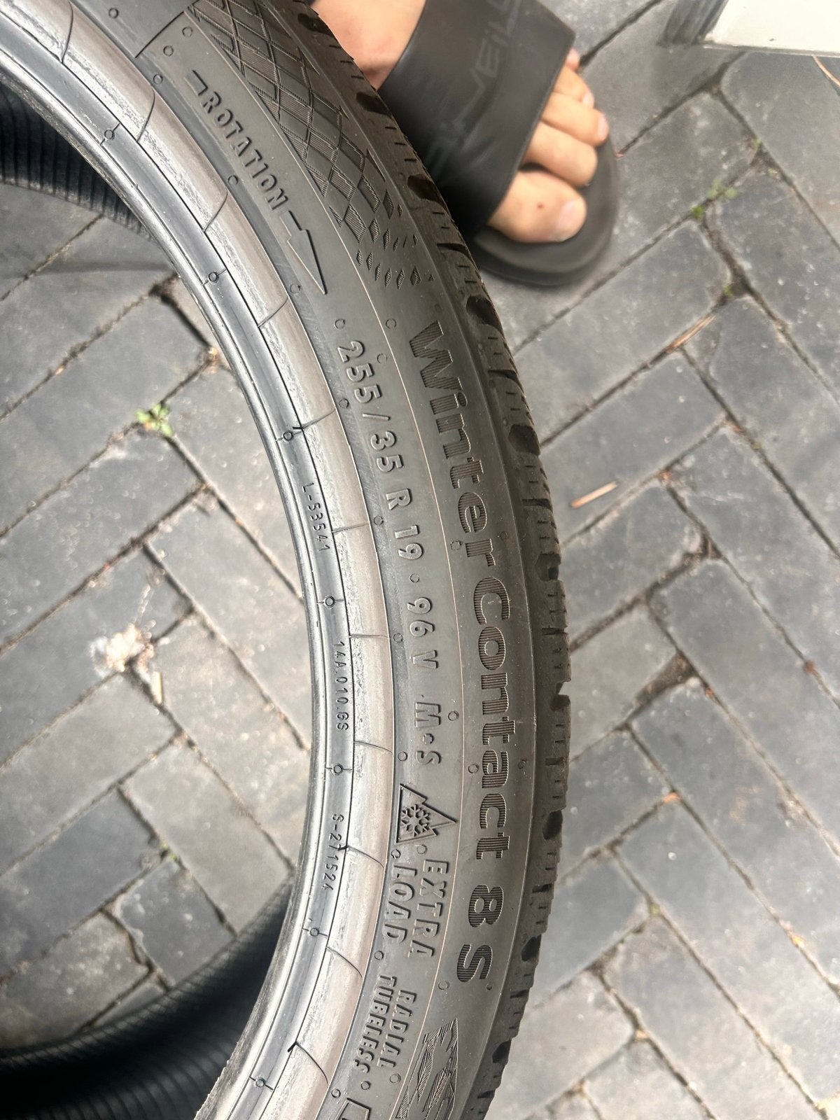 Continental WinterContact 8S en 860s 255/35 R19 winterbanden, Gebruikt, 255 mm, Winterbanden, Band(en)