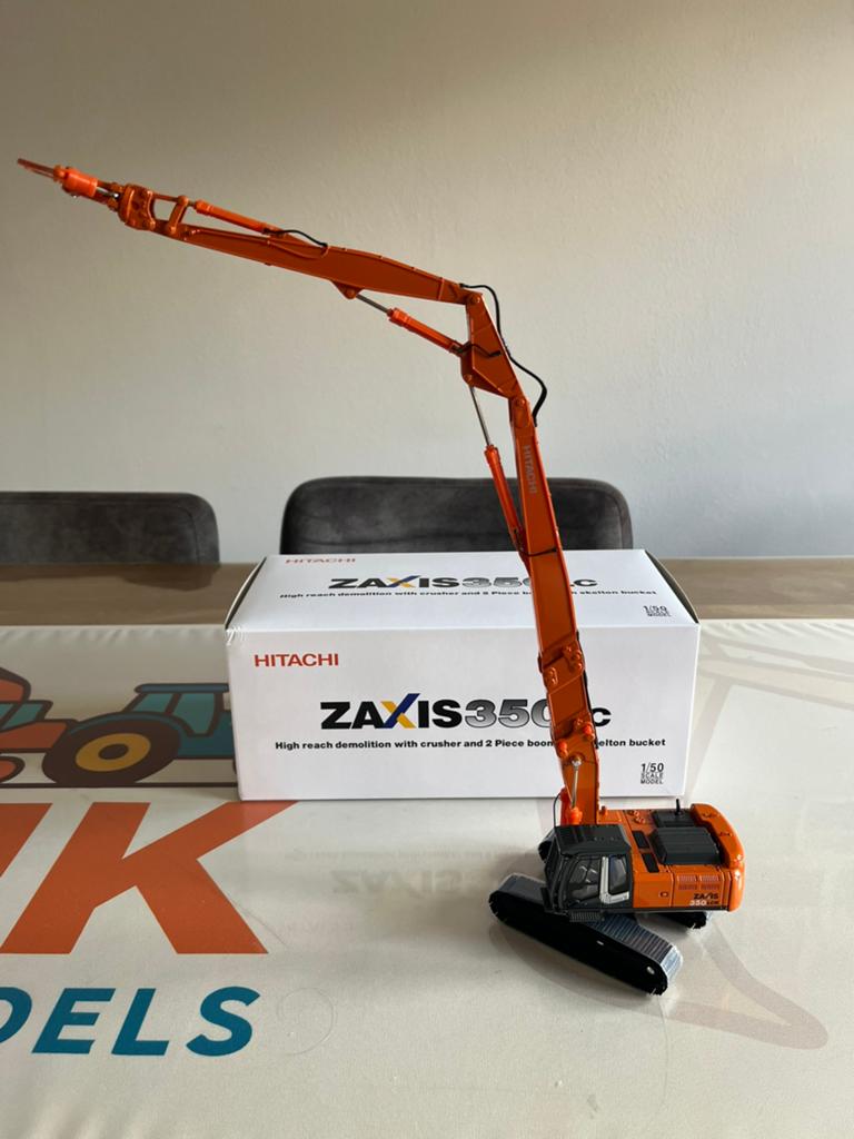 Hitachi ZX 350 LCK rupsgraafmachine UHD Crusher Nieuw, Hobby en Vrije tijd, Modelauto's | 1:50, Ophalen of Verzenden, Nieuw, Hijskraan, Tractor of Landbouw