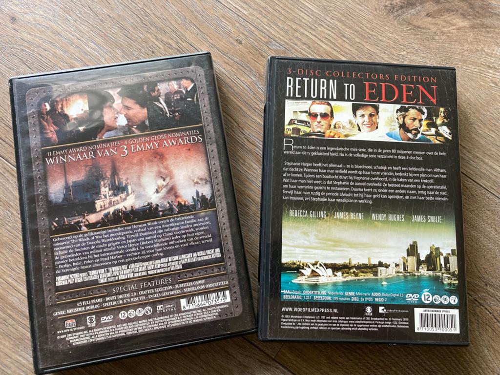 DVD Boxsets: The Winds of War & Return to Eden, Cd's en Dvd's, Dvd's | Tv en Series, Vanaf 12 jaar, Ophalen, Zo goed als nieuw