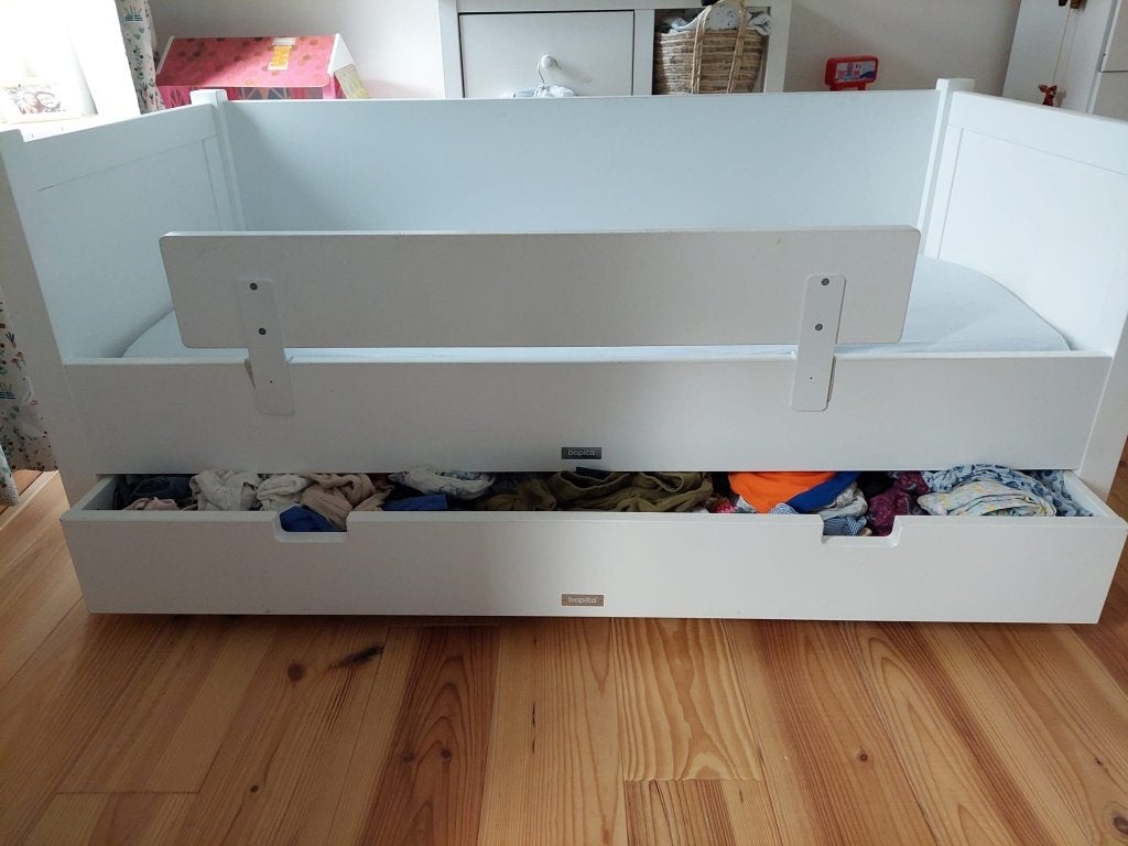Bopita ledikant / peuterbed 140x70, Gebruikt, 70 tot 85 cm, 140 tot 160 cm, Ophalen