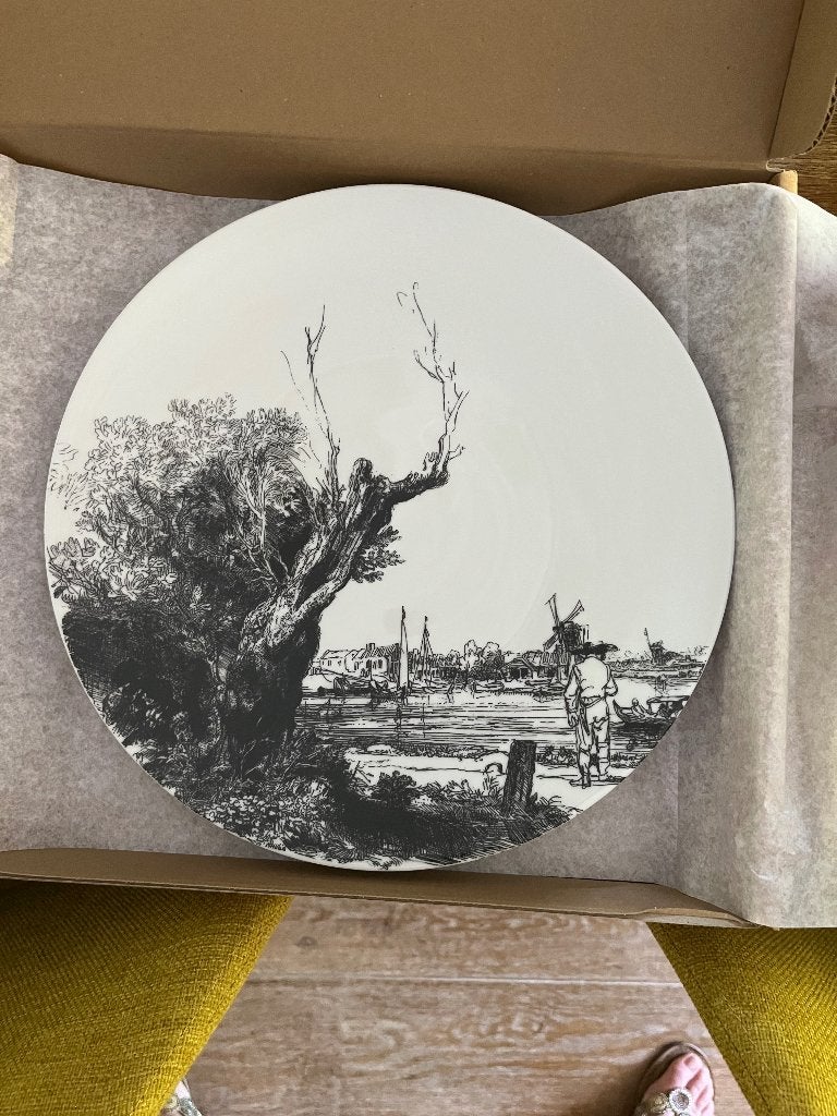 Twee borden keramiek The Omval, Antiek en Kunst, Ophalen
