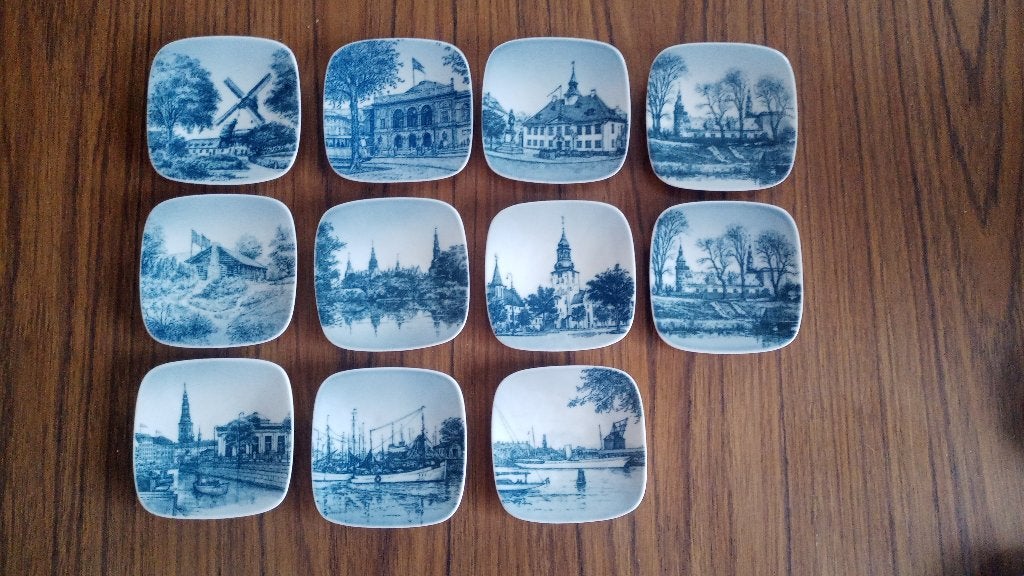 Bing & Grøndahl deense miniatuur muurbordjes Kjeld Bonfils, Antiek en Kunst, Antiek | Wandborden en Tegels, Ophalen