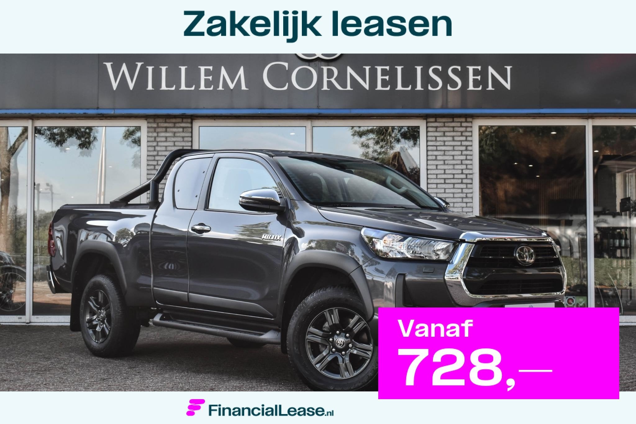 Toyota HiLux 2.4 D-4D Xtra Cab Prof Trekhaak NL Auto Leer Ca, Automaat, Dealer onderhouden, Gebruikt, 4 cilinders