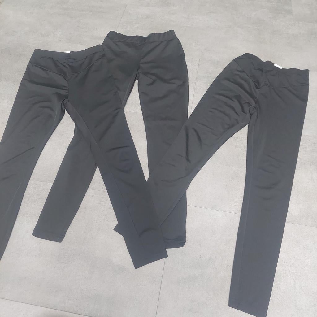 3 nieuwe leghings zwart sport leggings comfy dri-fit xs/s, Legging, Maat 36/38 (S), Zwart, Nieuw
