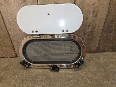 SCM Patrijspoort RVS met hor 350x150mm, Watersport en Boten, Niet ingevuld, Nieuw, Niet ingevuld, Niet ingevuld