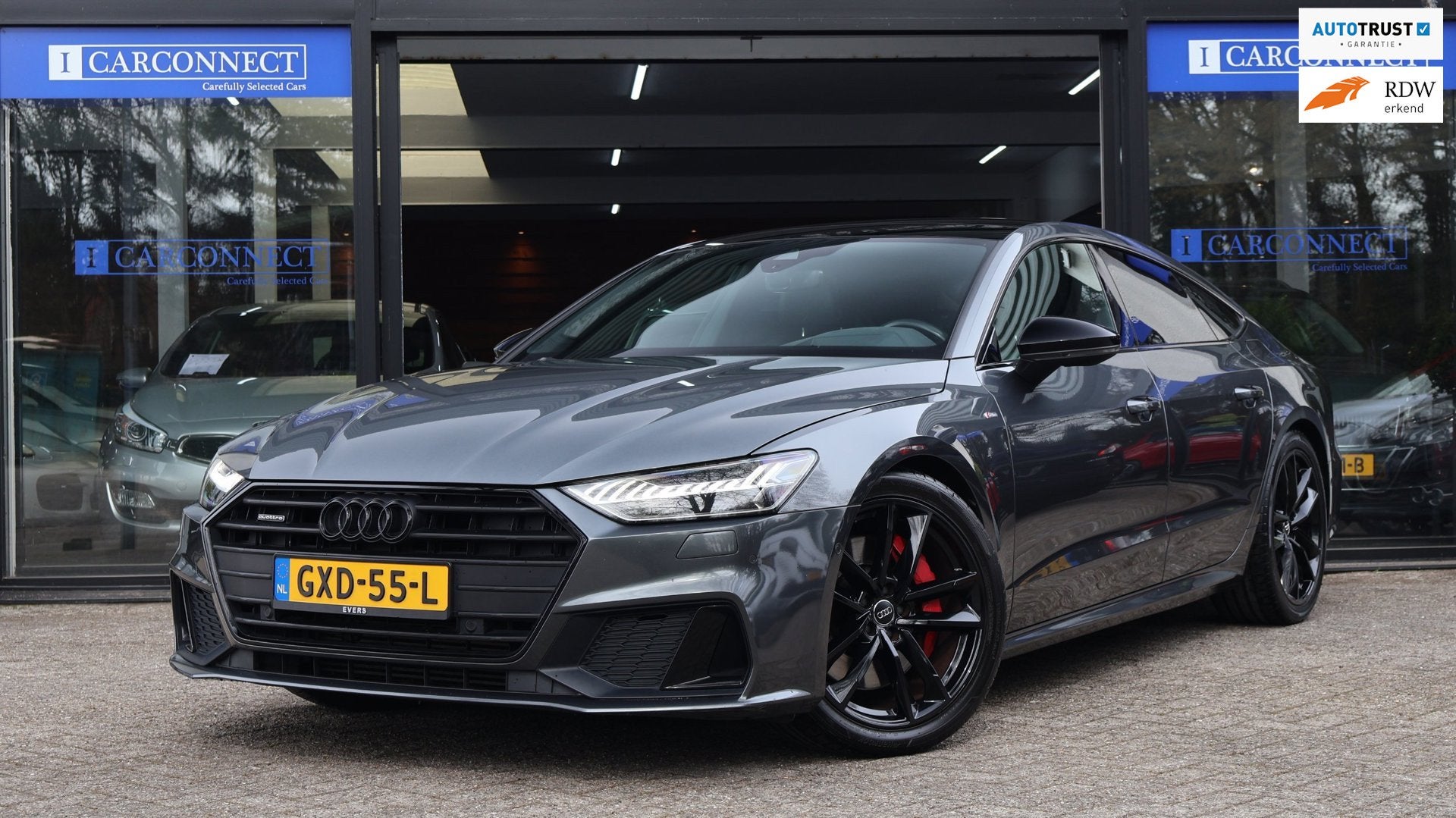 Audi A7 Sportback 55 TFSI e quattro Competition|HUD|Memory|F, Auto's, Dealer onderhouden, Gebruikt, Bedrijf, Vierwielaandrijving