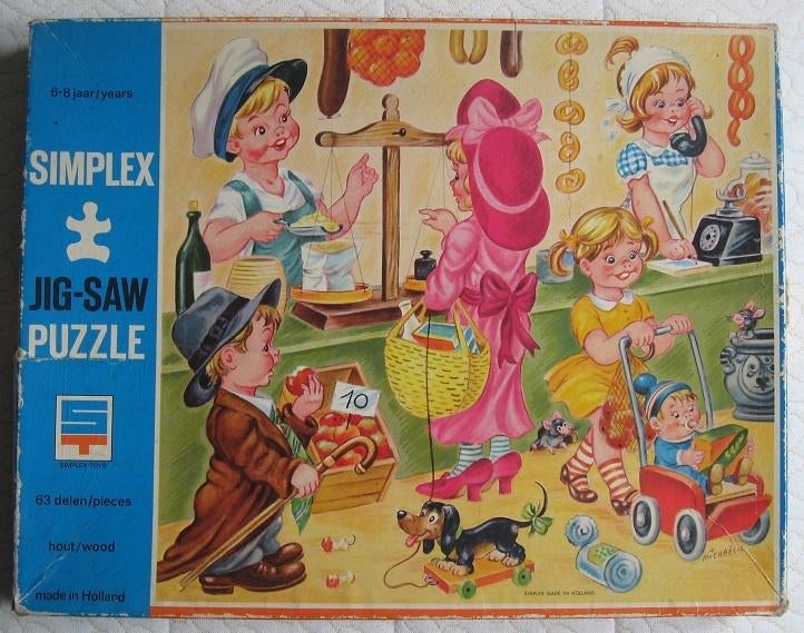 Simplex houten JigSaw Puzzle (Simplex made in Holland 6-8jr), Ophalen of Verzenden