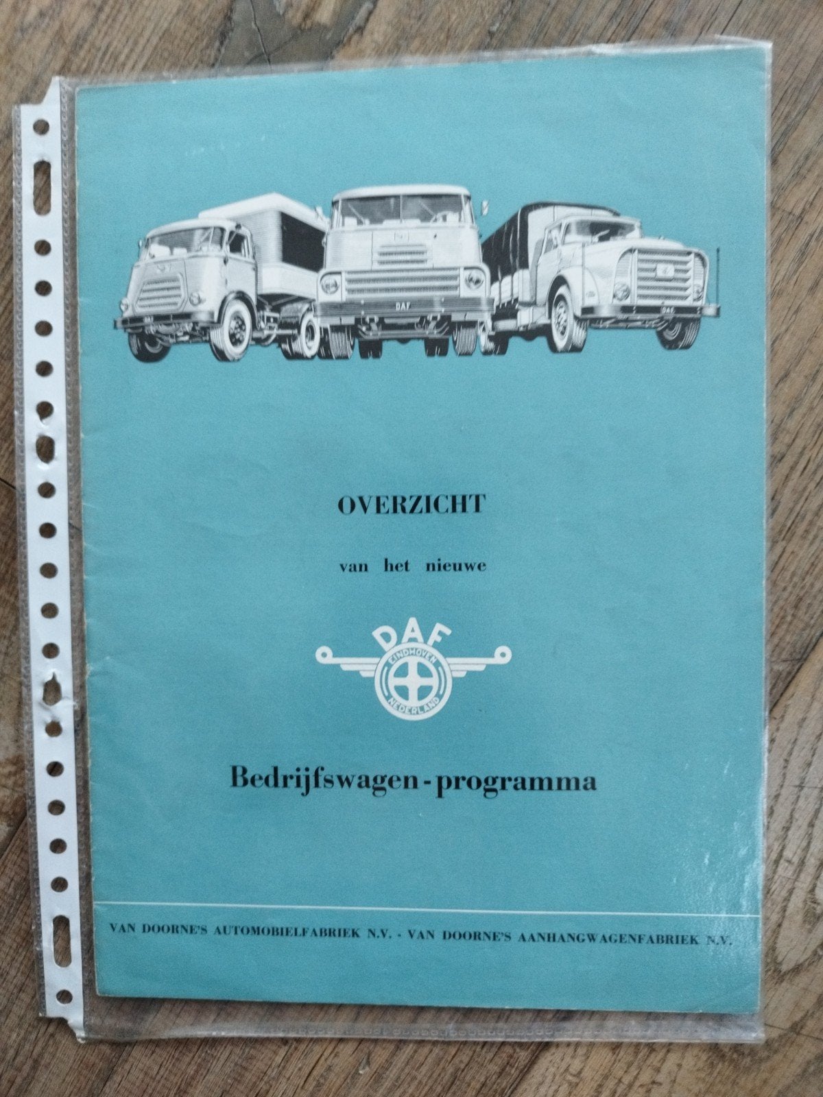 DAF Bedrijfswagen-programma Overzicht 1959 - 16 pagina's, Ophalen of Verzenden, Zo goed als nieuw, Overige merken, DAF