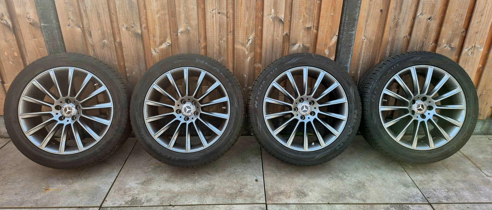 Originele Mercedes-Benz  19 inch velgenset + zomerb, 19 inch, 255 mm, Banden en Velgen, Ophalen of Verzenden