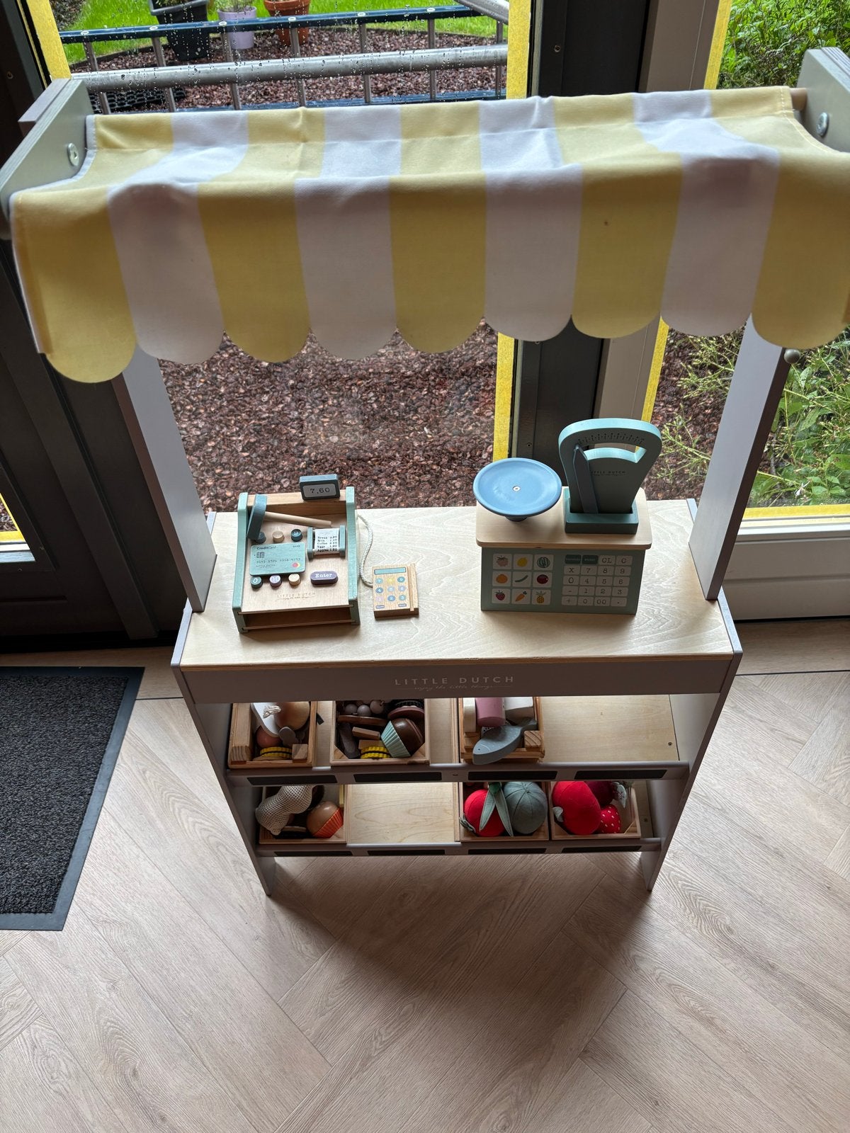 Little Dutch Houten Marktkraam met Accessoires, Ophalen, Zo goed als nieuw, Jongen of Meisje