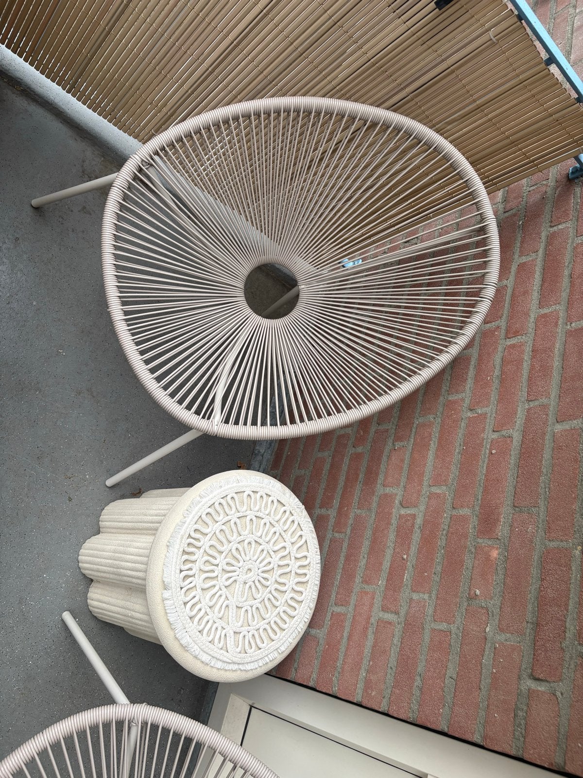 Leuke tuinset met 2 stoelen en bijzettafel, Tuin en Terras, Overige materialen, Gebruikt, Bijzettafel, Tuinset