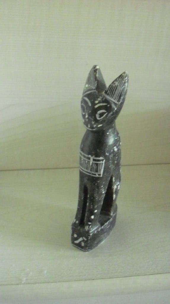 stenen Beeldje Egyptische Kat, Verzamelen, Ophalen of Verzenden, Gebruikt, Dier