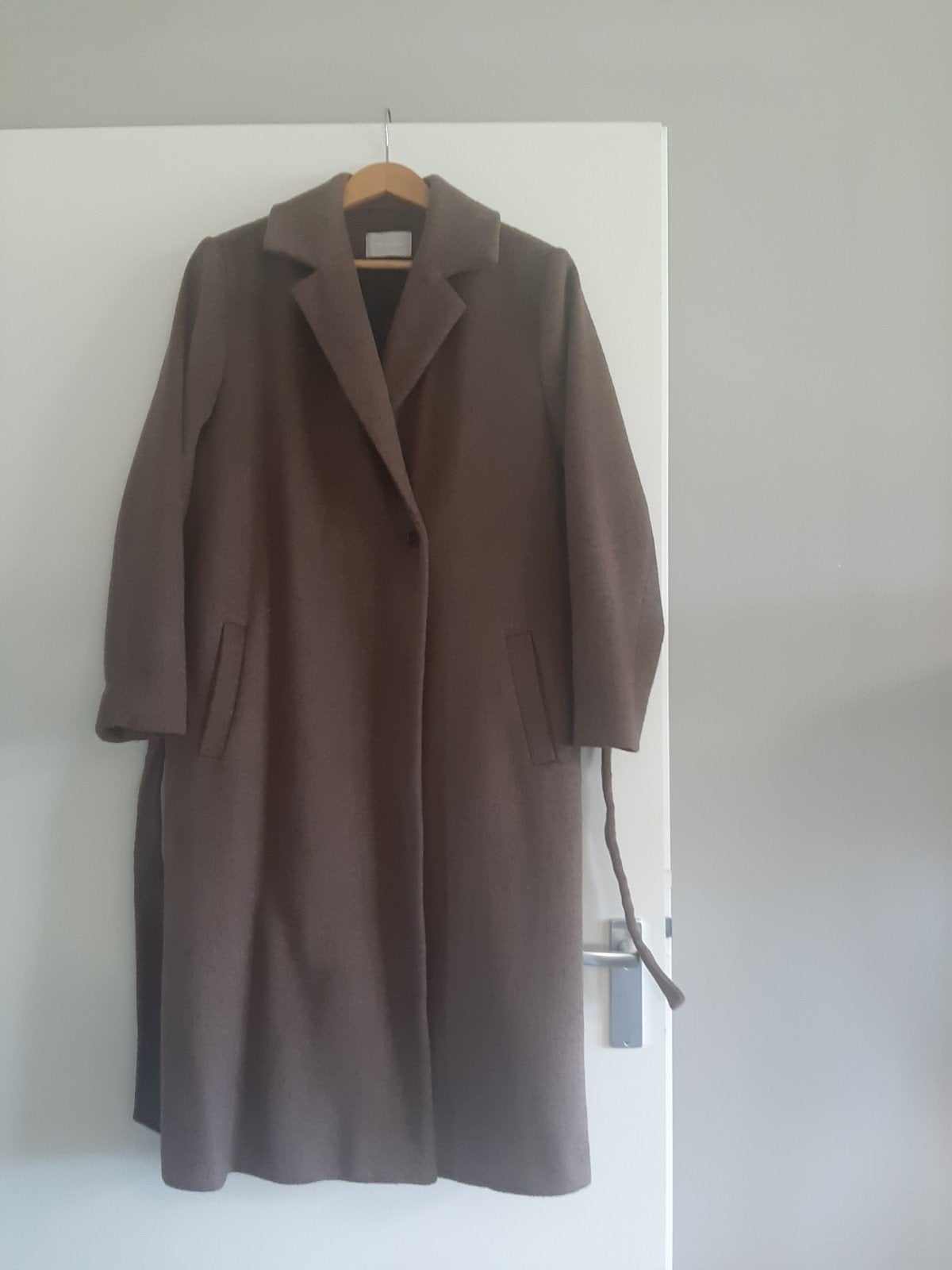 Tamaris lange jas, bruin, maat 38, Bruin, Ophalen of Verzenden, Zo goed als nieuw, Maat 38/40 (M)