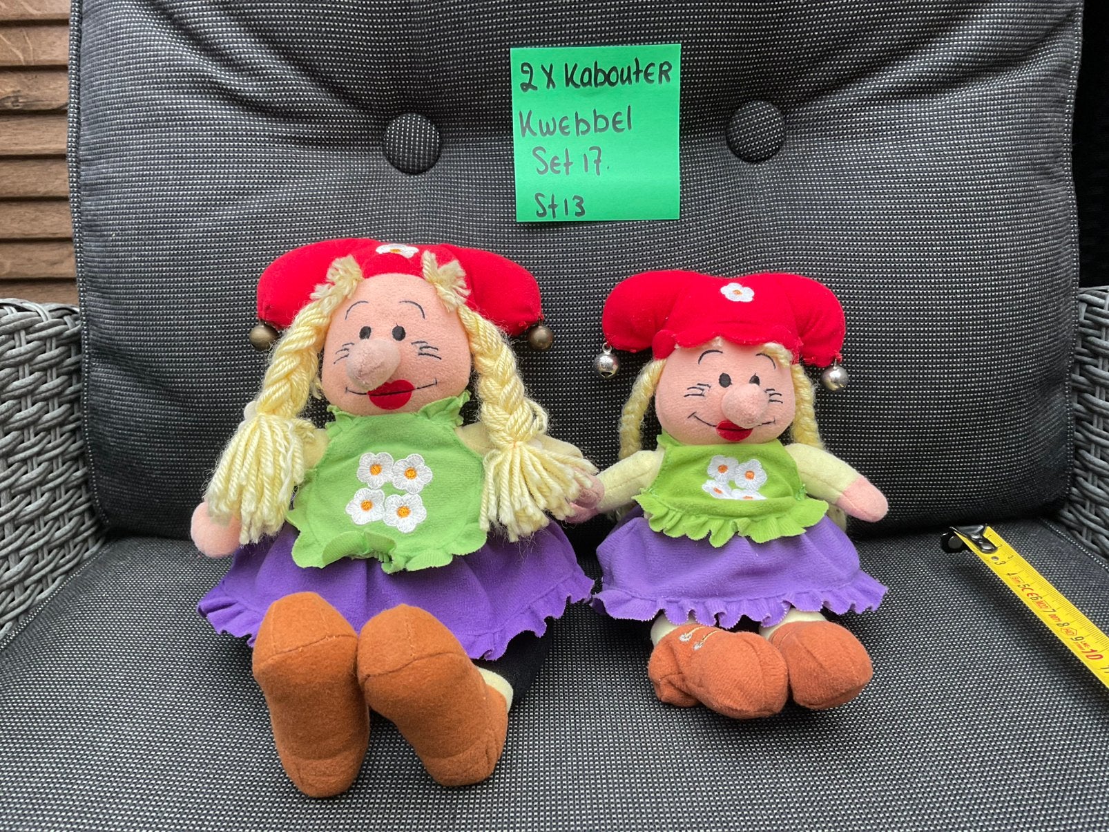 2 gebruikte Kabouter Kwebbel knuffels van Kabouter Plop, Ophalen, Overige figuren, Gebruikt, Beeldje of Figuurtje