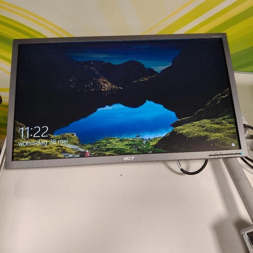 2 Acer beeldschermen met monitor arm 24 inch schermen, Ophalen, 101 t/m 150 Hz, Overige typen, Onbekend