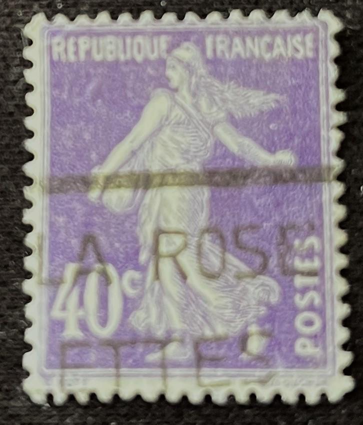 1927 Frankrijk Semeuse 40c Yvert 236 gebruikt, Verzenden, Gestempeld