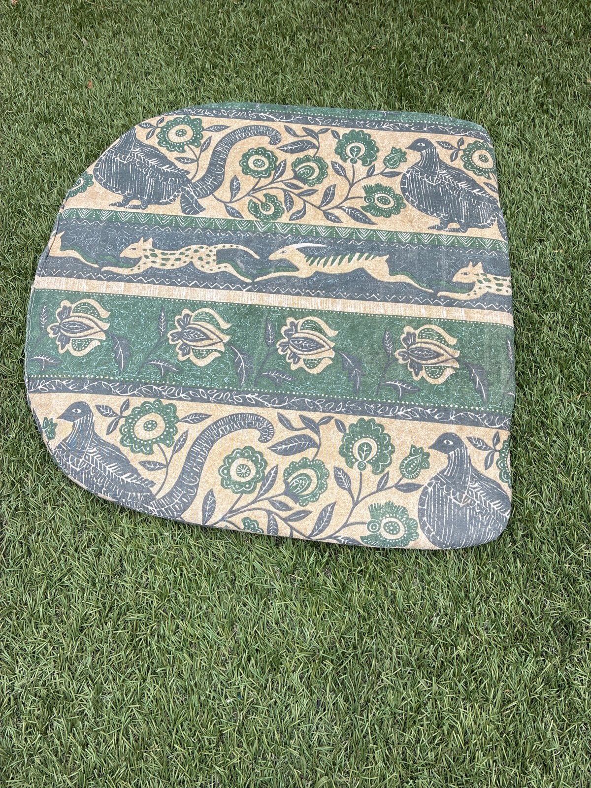 Decoratief kussen met dierenprint - Groen/Beige, Ophalen of Verzenden