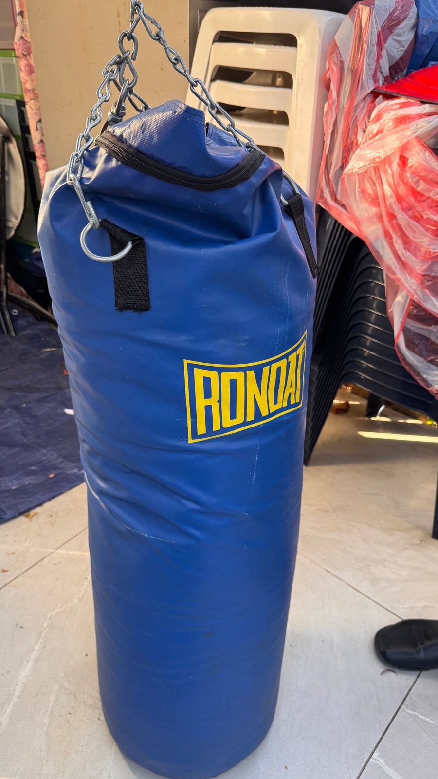 Rondat Bokszak - Blauw, inclusief ketting, Ophalen of Verzenden, Gebruikt, Bokszak