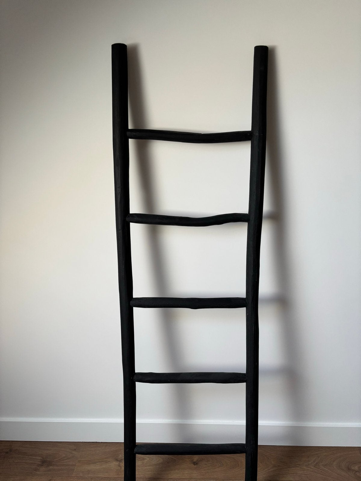 Houten decoratie ladder | Rustiek Zwart | 50x5x175, Ophalen, Zo goed als nieuw