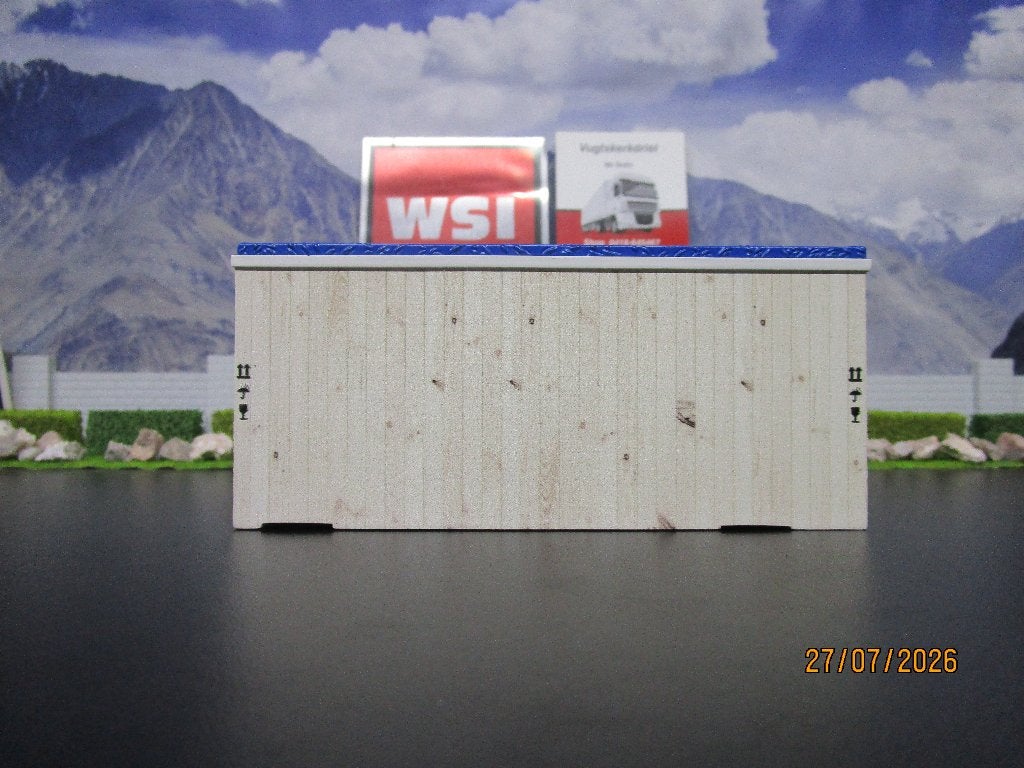 wsi loads lage houten kist met afdekzeil 132x60x59mm