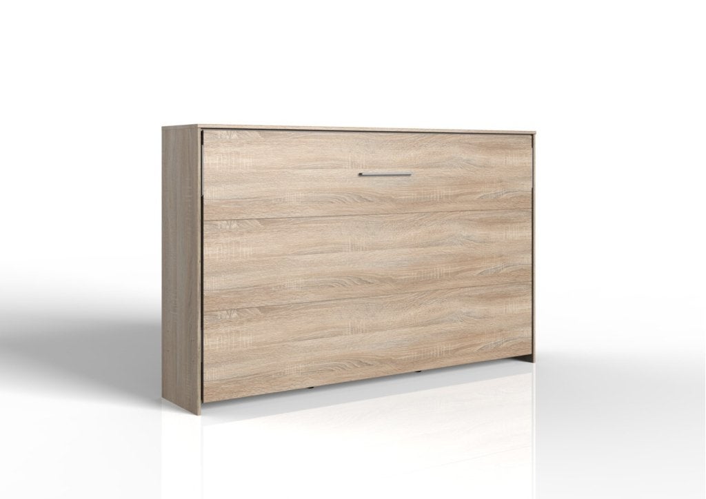 Juist opklapbed horizontaal - 120x200 - Eikenkleur, Niet ingevuld, Niet ingevuld, Niet ingevuld
