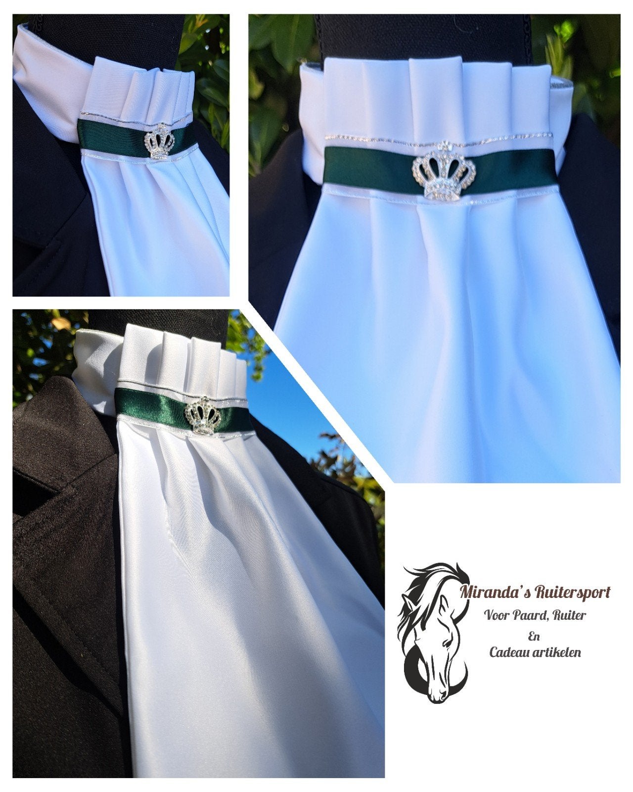 Nieuw Made by Lique plastron Harmonica Groen (2), Dressuur, ., Sierdetails, Nieuw