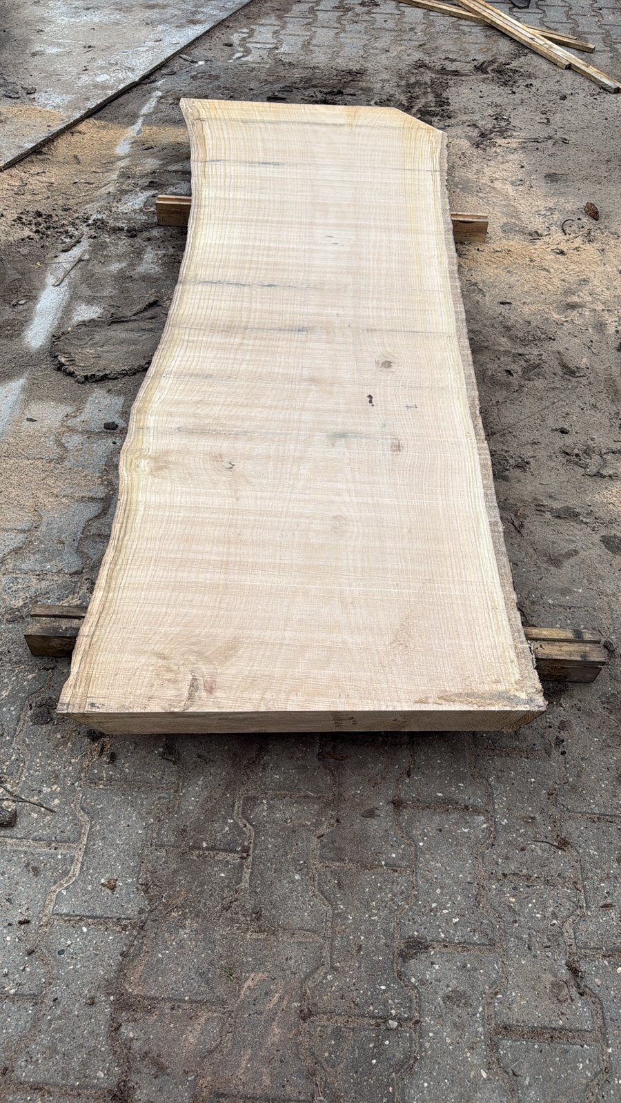 Eettafel eiken, tuintafel blad, boomrand, schaaldeel, Ophalen, Nieuw, Rechthoekig, Hout