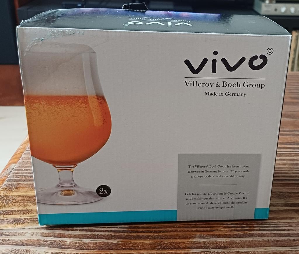 Vivo Villeroy & Boch Bierglazen - Set van 2, Ophalen, Nieuw, Overige merken, Glas