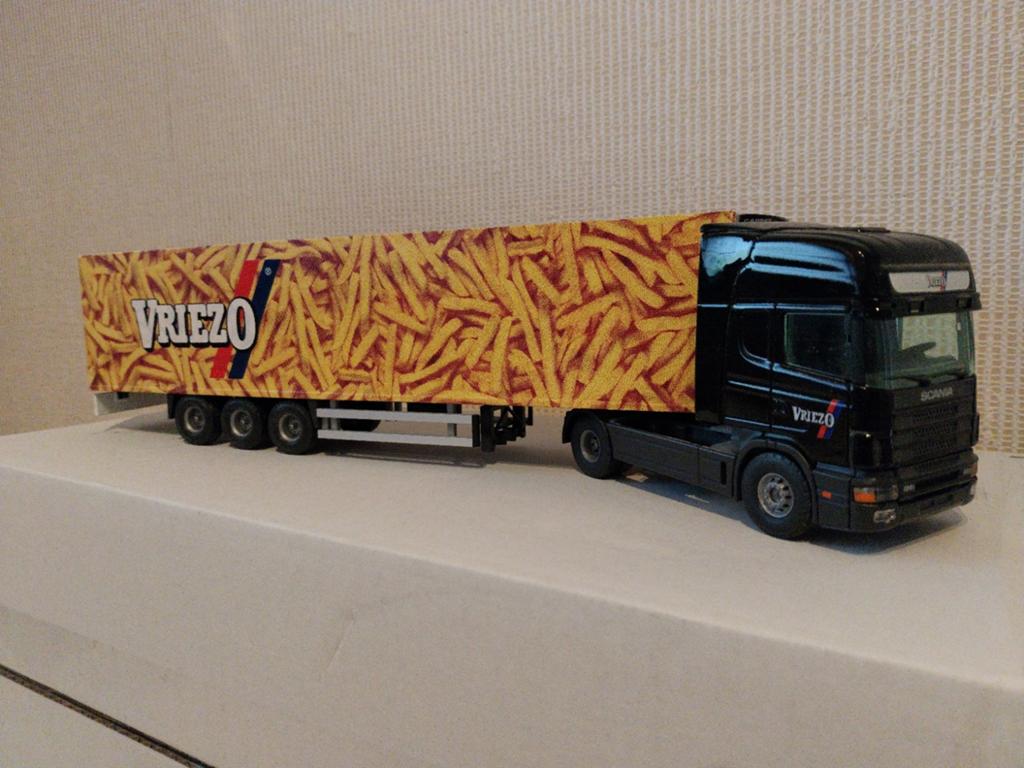 Tekno Scania 124L 400 Topliner Vriezo Oostbierum, Hobby en Vrije tijd, Modelauto's | 1:50, Ophalen of Verzenden, Zo goed als nieuw