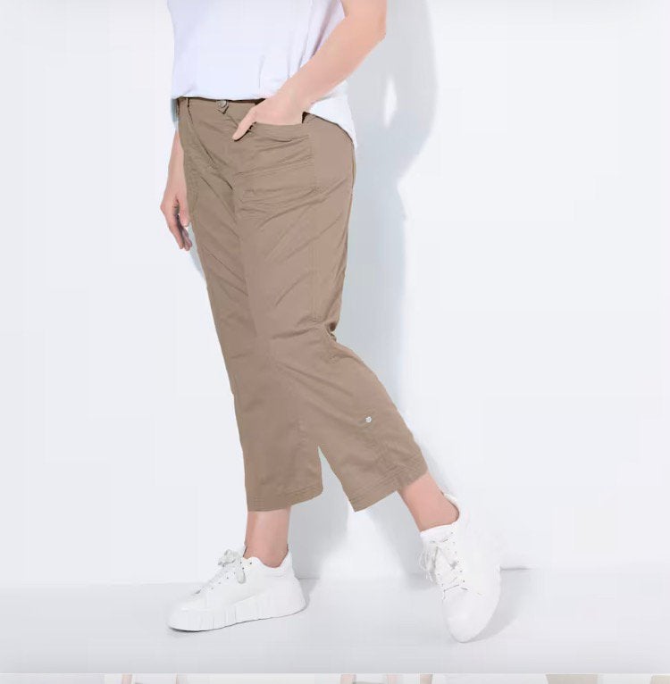 Ulla Popken 7/8-cargohose, oprolbandje voor broekspijp mt 56, Kleding | Dames, Overige kleuren, Maat 46/48 (XL) of groter, Ophalen of Verzenden