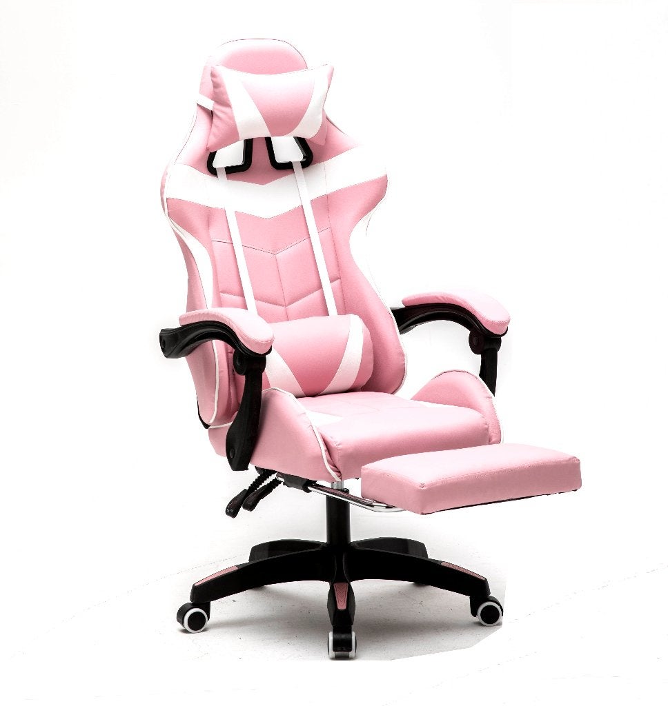 VDD Gaming Gamestoel Cyclone - Bureaustoel met Voetsteun, Ophalen, Gaming bureaustoel, Nieuw, Roze