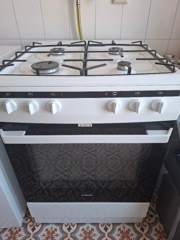 Inventum VFG6008 Vrijstaand Gasfornuis met Heteluchtoven, Ophalen, Gebruikt, Hete lucht, 60 cm of meer