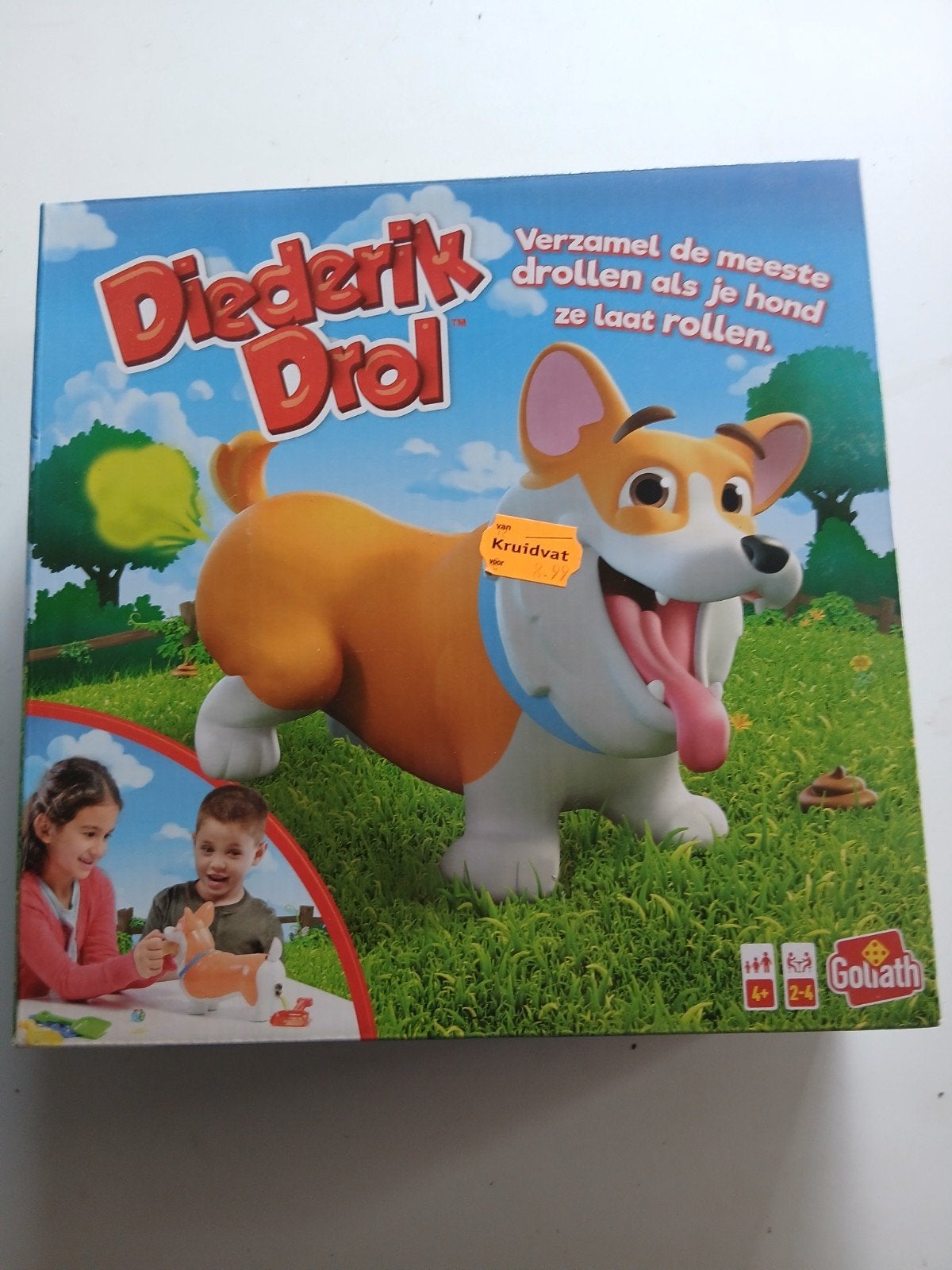 Diederik Drol spel - Verzamel de meeste drollen!, Drie of vier spelers, Ophalen of Verzenden, Gebruikt, Goliath