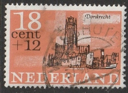 Nederland 1965 844 Zomer 18c Dordrect, Gest Winschoten, Postzegels en Munten, Ophalen of Verzenden, Na 1940, Gestempeld