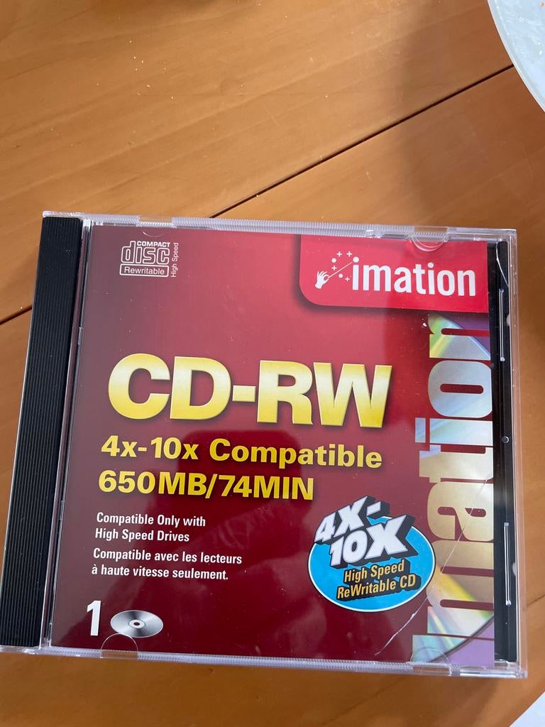 Imation CD-RW 650MB/74MIN - Herschrijfbaar, Computers en Software, Beschrijfbare discs, Nieuw, Cd, Herschrijfbaar, Ophalen of Verzenden