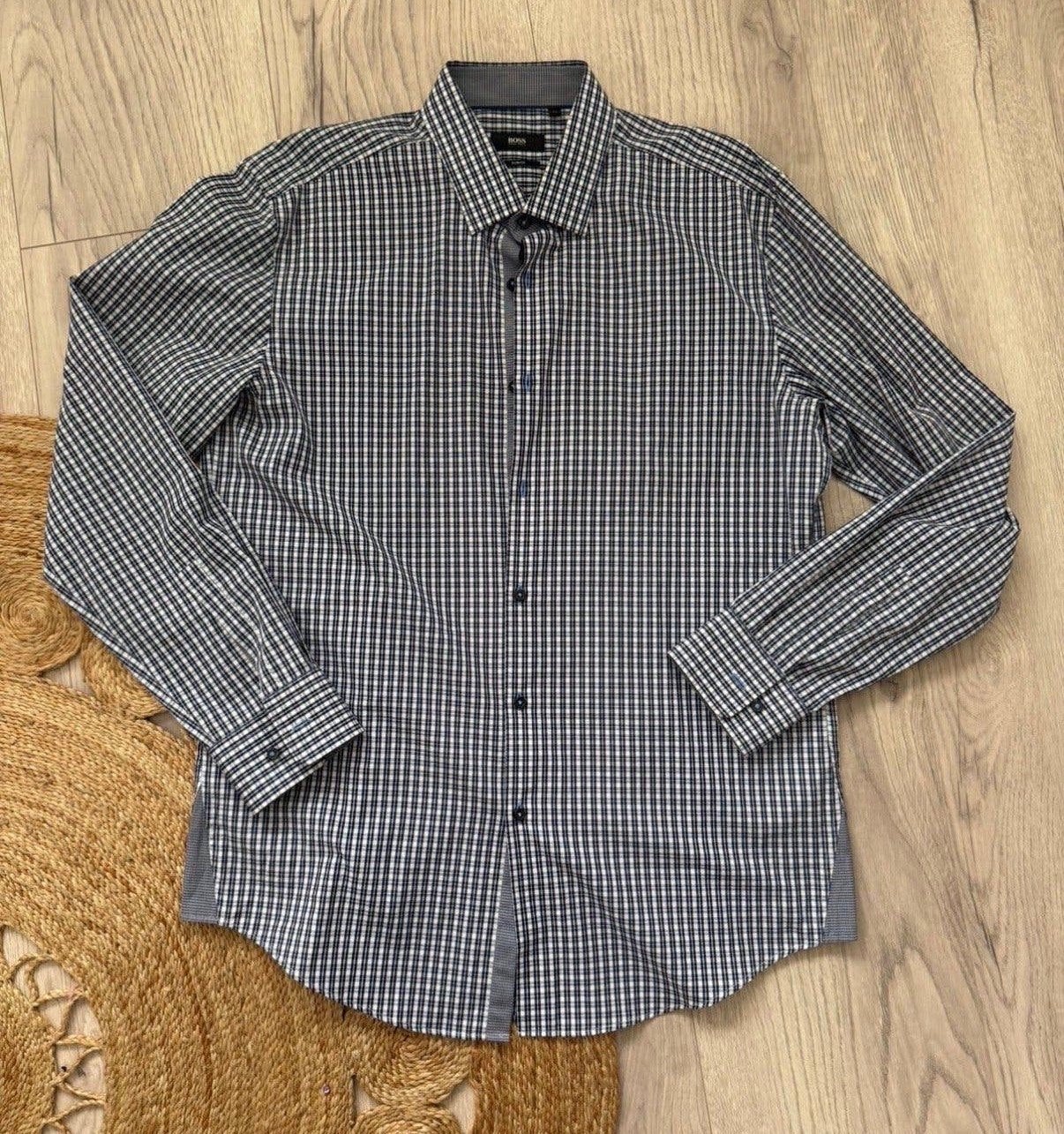 Diverse Herenoverhemden: Hugo Boss, R2 Westbrook, WE - Maat, Ophalen of Verzenden, Gedragen, Blauw, Halswijdte 41/42 (L)