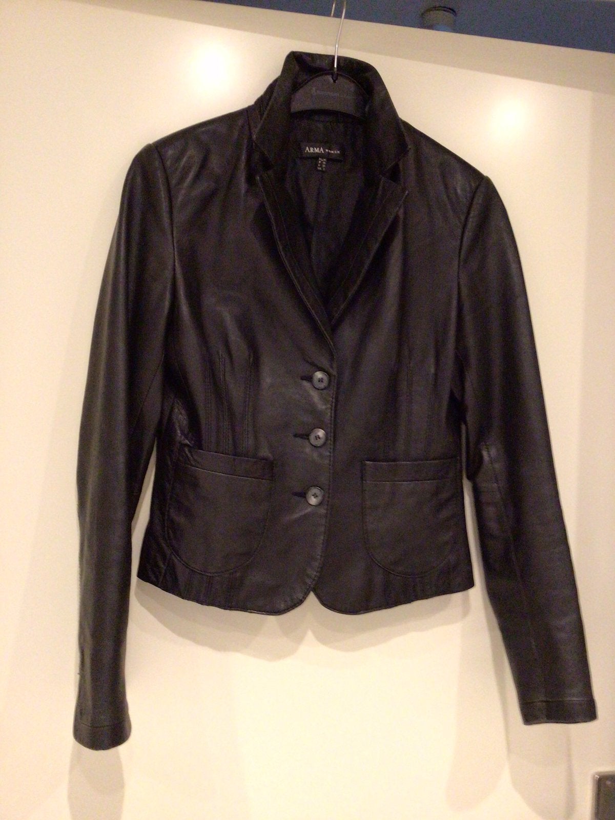 Arma leer kort jasje, blazer, kalfsleer mt. XS 34/36 gaaf!, Kleding | Dames, Ophalen of Verzenden, Zo goed als nieuw, Maat 34 (XS) of kleiner