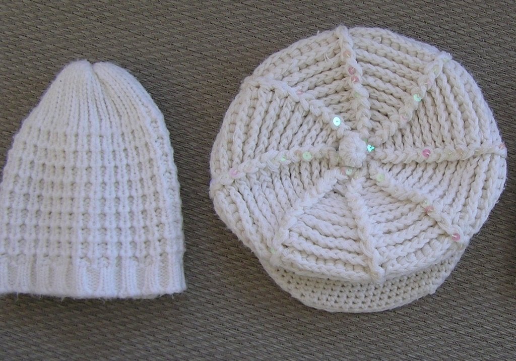 Ivoor witte gebreide muts & pet., Ophalen of Verzenden, Nieuw, Jongen of Meisje, Muts