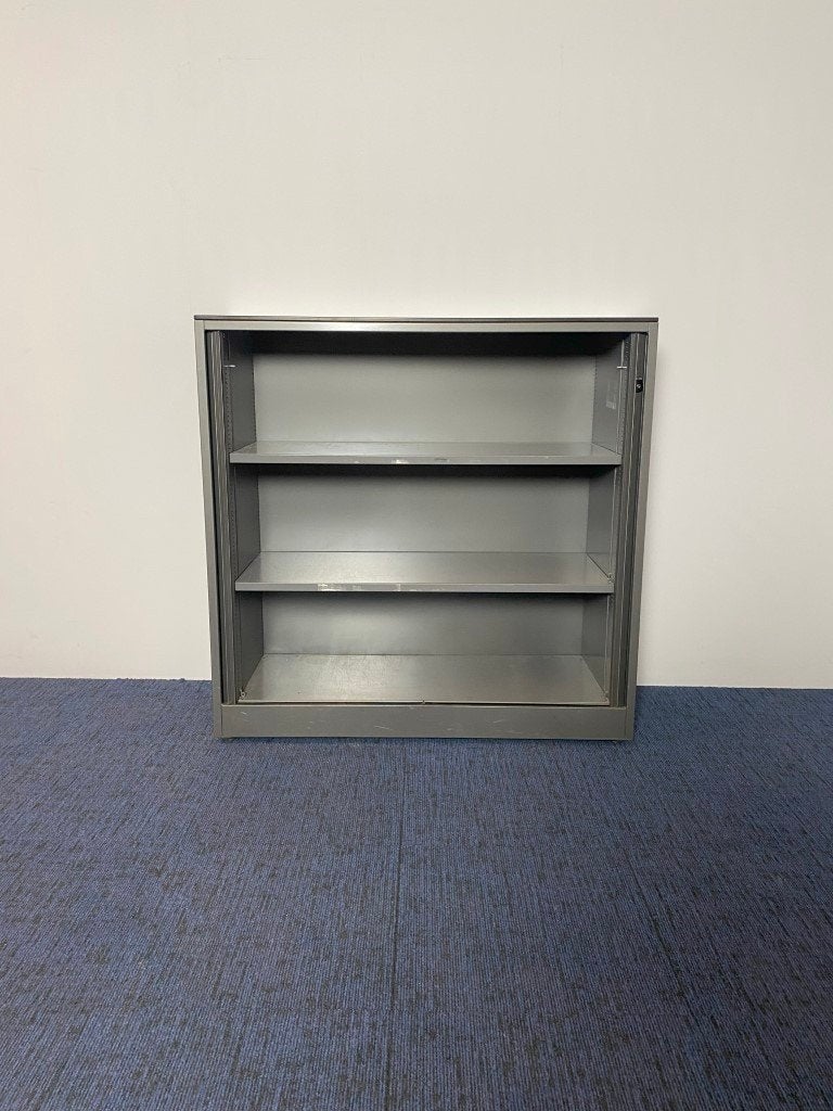 1 x Roldeurkast Ahrend, antraciet, H 120 x B 120 x D 45 cm., Huis en Inrichting, Ophalen, Gebruikt