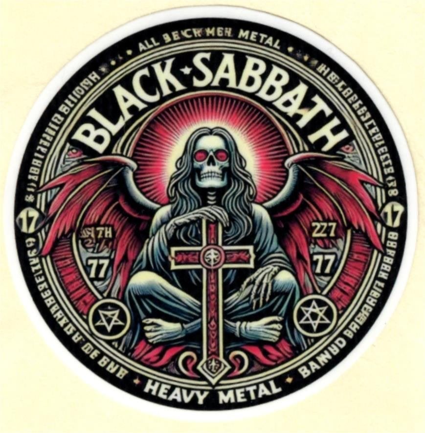 Black Sabbath sticker #1, Verzenden, Nieuw, Foto of Kaart