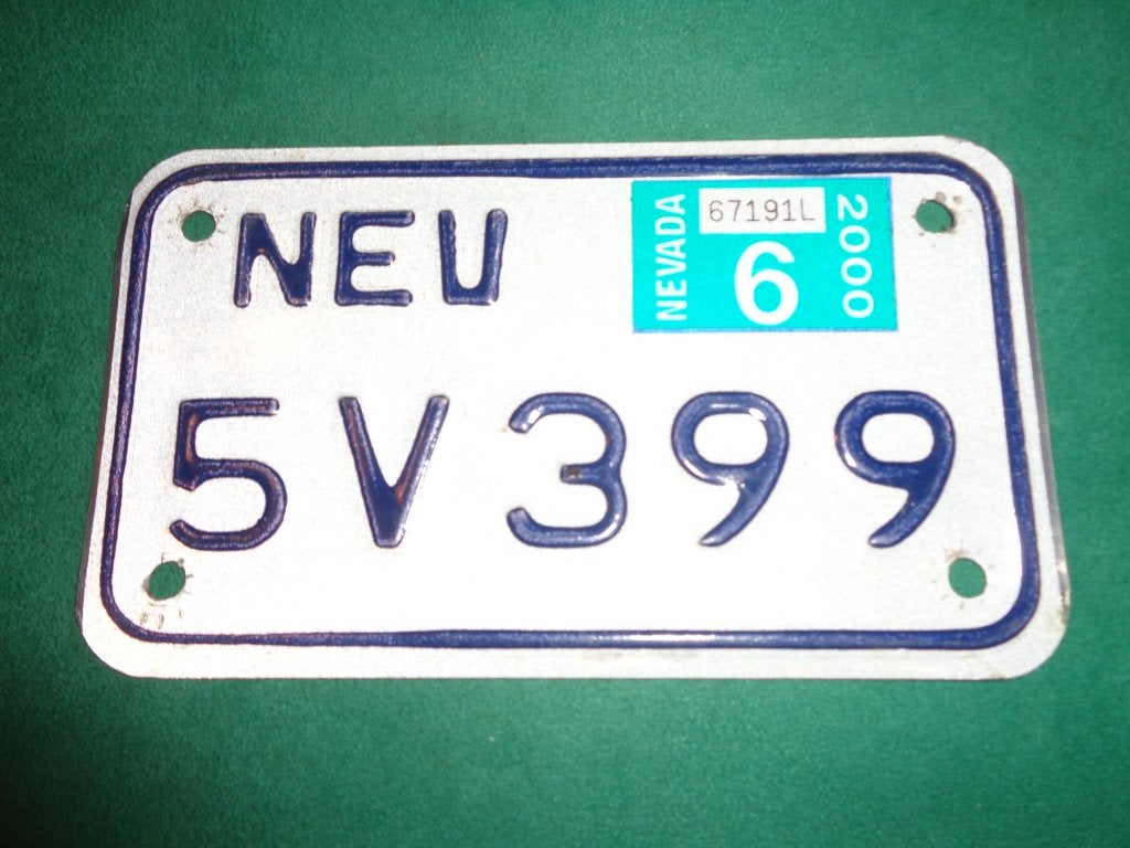 USA nummerbord Motor cycle origineel Nevada, Verzenden