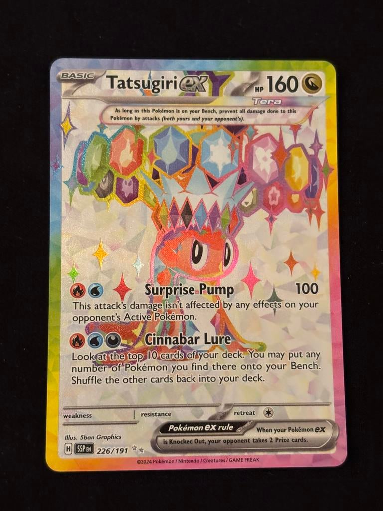 Tatsugiri EX - Surging Sparks 226/191, Ophalen of Verzenden, Zo goed als nieuw