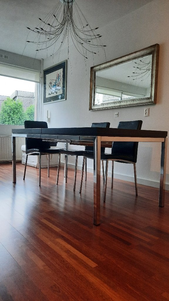 Bo Concept design eettafel (uitschuifbaar) met 6 stoelen, Modern design, 200 cm of meer, 50 tot 100 cm, Zo goed als nieuw