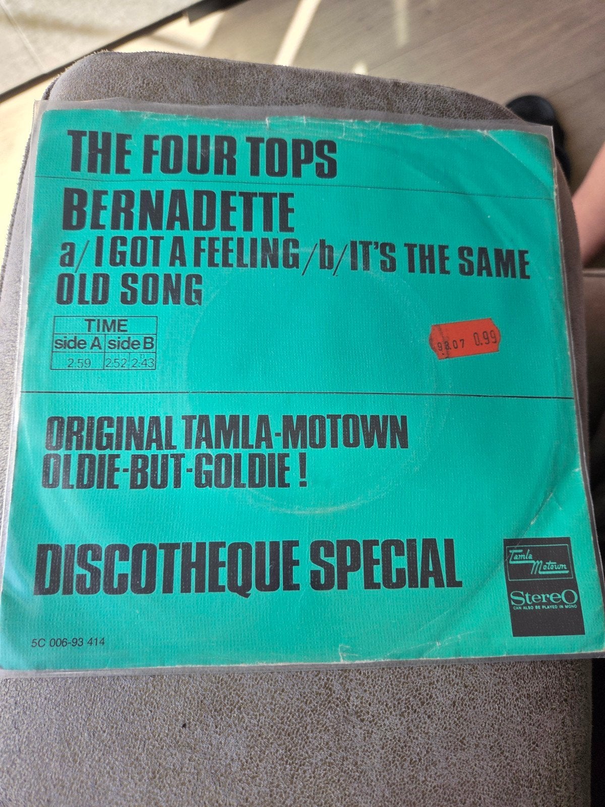 The Four Tops - Bernadette / I Got A Feeling (Vinyl Single), Gebruikt, Originele persing, 7 inch, Ophalen of Verzenden