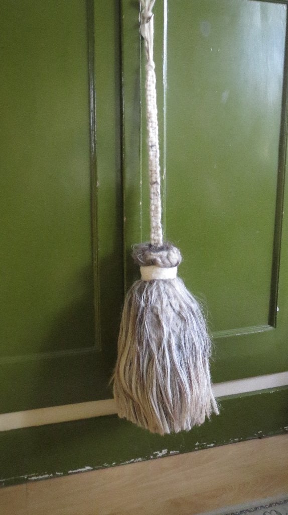 DECORATOEF reuze kwast, toef Heidschnucke wol, macrame, Hobby en Vrije tijd, Vilt, Verzenden, Nieuw, Versiering, Wolvilt