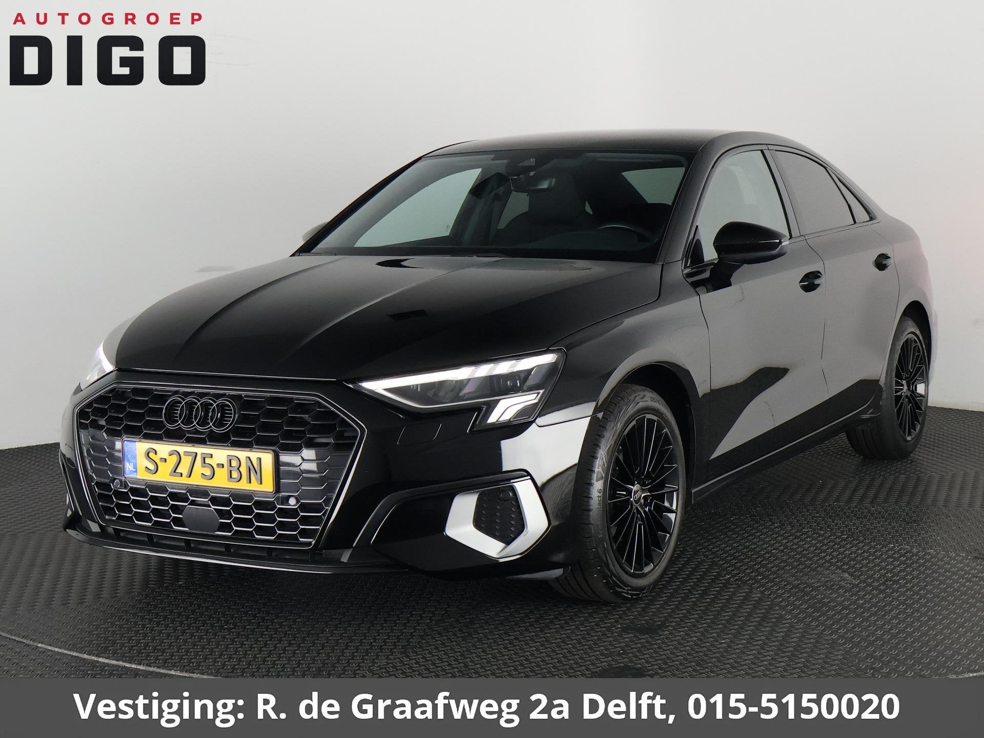 Audi A3 Limousine 30 TFSI Advanced Black Edition | 1e eigena, Auto's, Stof, Gebruikt, Zwart, Origineel Nederlands