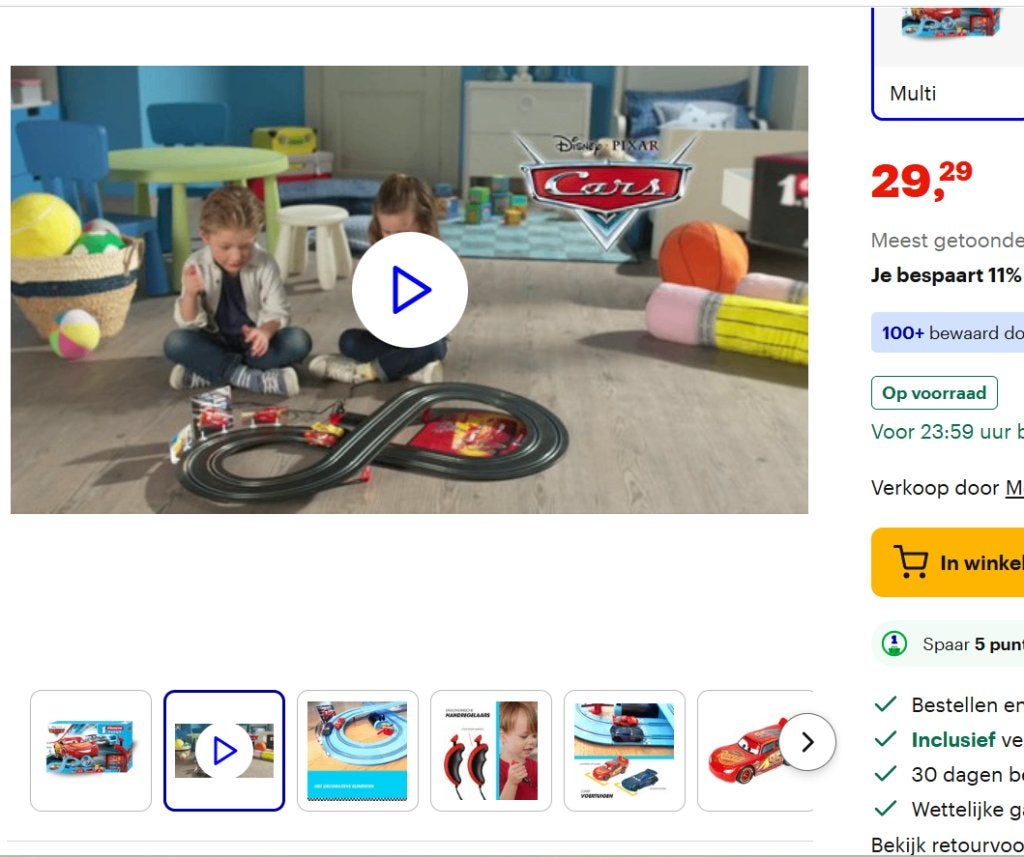 lightning mcqueen racebaan, Ophalen, Carrera, Elektrisch, Racebaan