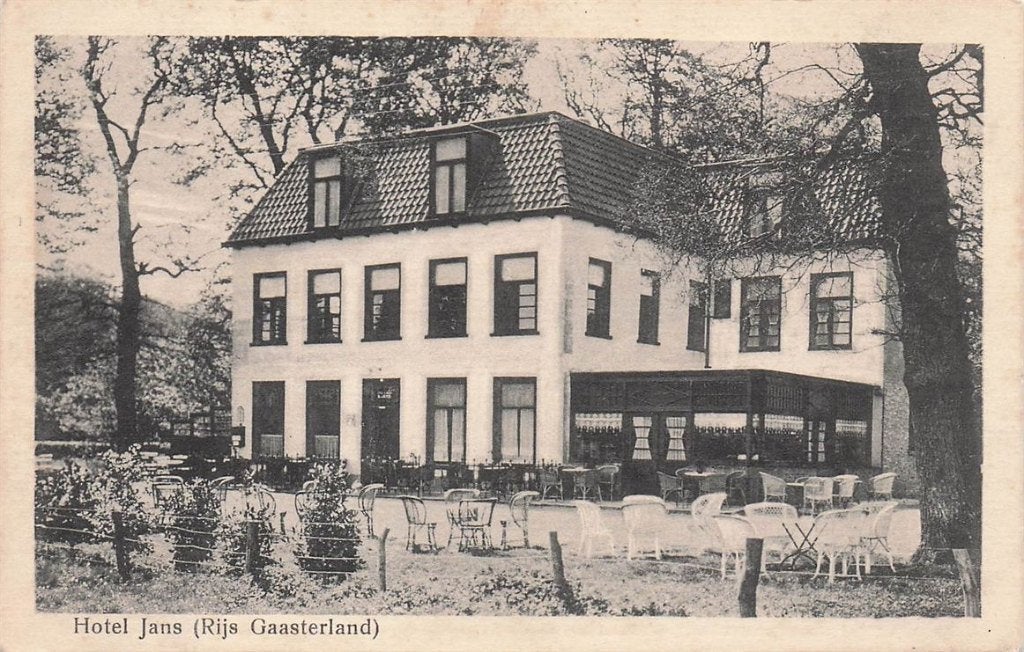 703-381-031 Hotel Jans Rijs Gaasterland, Verzamelen, Ansichtkaarten | Nederland, Verzenden, Voor 1920, Friesland