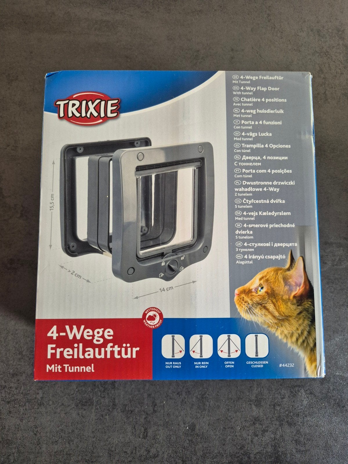 Trixie 4 weg kattenluik met tunnel, Ophalen of Verzenden, Nieuw
